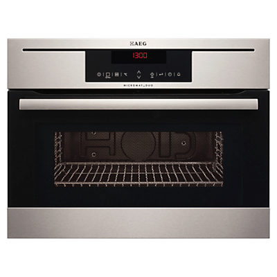 AEG KR8403021M Built-In Microwave with Grill, Stainless Steel